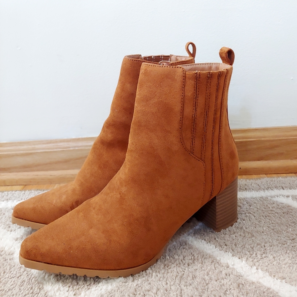 Maurices Alexa Brown Lug Ankle Boot